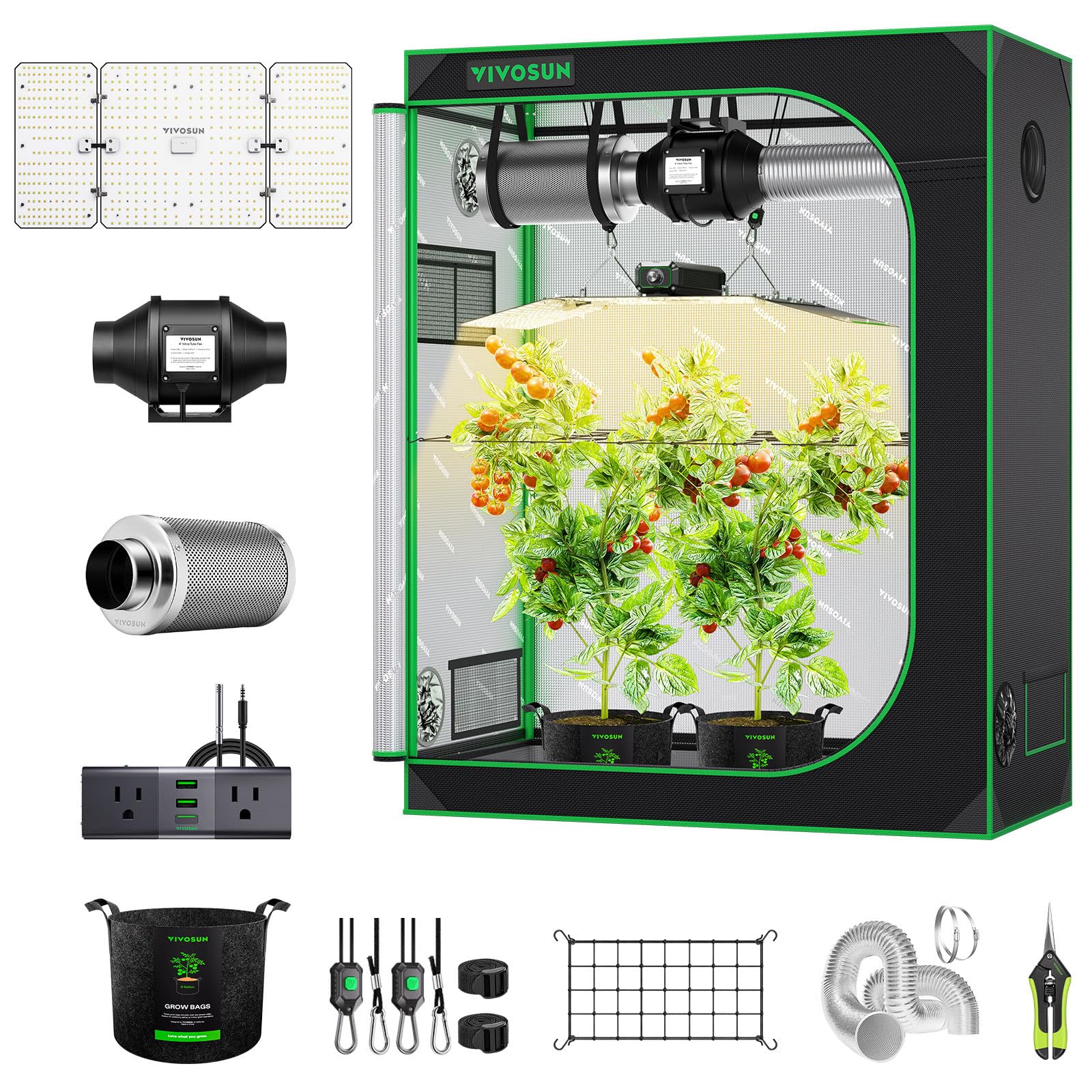 Amazon.com: VIVOSUN Grow Tent Kit 2x4 Complete System, WiFi